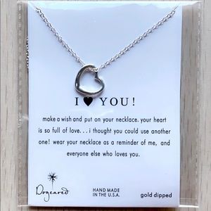 Gold Dipped Open Heart Necklace